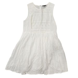 Lane Bryant Smocked Eyelet Sleeveless Dress